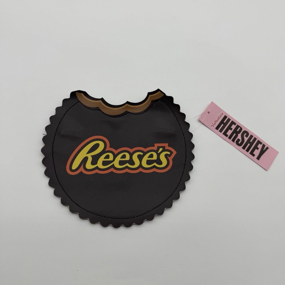 Vintage REESE'S PEANUT BUTTER CUP Brown Pouch With Zipper NWT